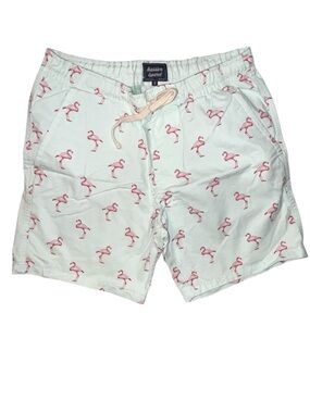 Massive Apparel Flamingo Print Shorts Drawstring Waist Pockets Size Small